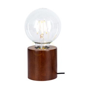 Lampa de masă Minnie, 1xE27, Max. 25 W, lemn de fag și nuc / cablu din PVC negru, Ø 8 cm small 1