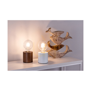 Lampa de masă Minnie, 1xE27, Max. 25 W, lemn de fag și nuc / cablu din PVC negru, Ø 8 cm small 2