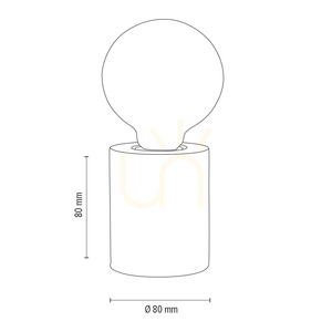 Lampa de masă Minnie, 1xE27, Max. 25 W, lemn de fag și nuc / cablu din PVC negru, Ø 8 cm small 3