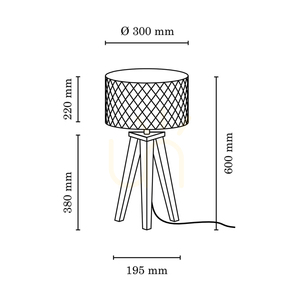 Lampa de masă Mirabella, 1xE27, Max. 60 W, stejar uleiat/antracit, cablu împletit, abajur perlat, Ø 30 cm small 4