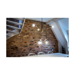 Lampa de tavan Montix, 6xE27, Max. 40 W, stejar tratat cu ulei/metal negru, Ø 73 cm small 4