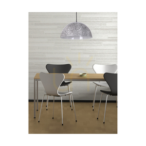 Lampa suspendată Natura, 1xE27, Max. 60 W, metal cromat / cablu din PVC transparent / abajur metalic negru-alb-gri, Ø 36 cm small 2