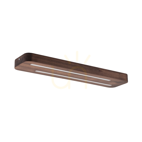 Verifica Lampa de tavan Neele, 2 LED-uri, 3000 K, 12 W, lemn de fag și nuc, 55 cm