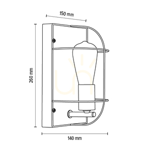 Aplică de perete Britop Netuno 92041174 1xE27, max. 15 W LED, stejar uleiat/metal negru, 15 cm small 4