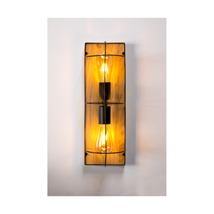 Aplică de perete / Lampă de tavan Netuno, 2xE27 max.. LED de 15 W, stejar uleiat / metal negru, 46 cm small 5