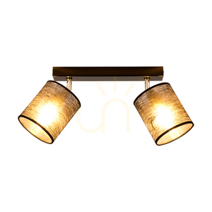 Lampa de tavan Nevoa, 2xE27, Max. 25 W, metal negru-cromat/abat-jour negru, 52 cm small 1