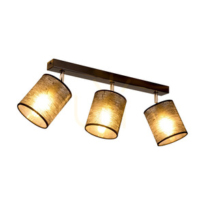 Lampa de tavan Nevoa, 3xE27, Max. 25 W, metal negru-cromat/abat-jour negru, 67 cm small 1