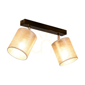 Lampa de tavan Nevoa, 2xE27, Max. 25 W, metal negru-cromat/argintiu, abajur de 52 cm small 1