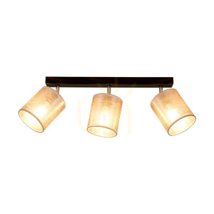 Lampa de tavan Nevoa, 3xE27, Max. 25 W, metal negru-cromat/argintiu, abajur de 67 cm small 1
