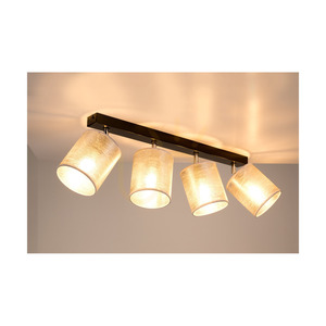 Lampa de tavan Nevoa, 4xE27, Max. 25 W, metal negru-cromat/argintiu, abajur de 90 cm small 2