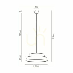 Lampa suspendată Nevoa, 1xE27, Max. 60 W, metal negru / cablu din PVC transparent / abajur argintiu-auriu, Ø 50 cm small 5