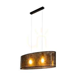 Lampa suspendată Nevoa 2xE27 Max. 40 W, metal negru / cablu din PVC transparent / abajur negru, 80 cm small 5