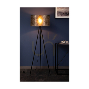 Lampa de podea Nevoa 1xE27 Max. 40 W, metal negru / cablu din PVC negru / abajur negru, Ø 50 cm small 2