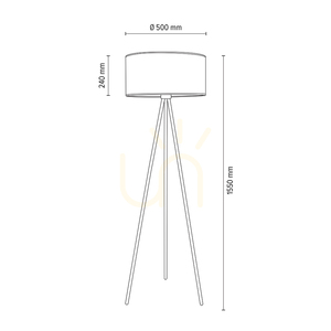 Lampa de podea Nevoa 1xE27 Max. 40 W, metal negru / cablu din PVC negru / abajur negru, Ø 50 cm small 4
