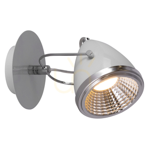 Aplică de perete Oliver, include 1 bec LED GU10 (max.. 6 W), metal alb/cromat, 21 cm small 1
