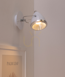 Aplică de perete Oliver, include 1 bec LED GU10 (max.. 6 W), metal alb/cromat, 21 cm small 3