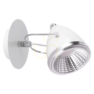 Aplică de perete Oliver, include 1 bec LED GU10 (max.. 6 W), metal alb/cromat, 21 cm small 0
