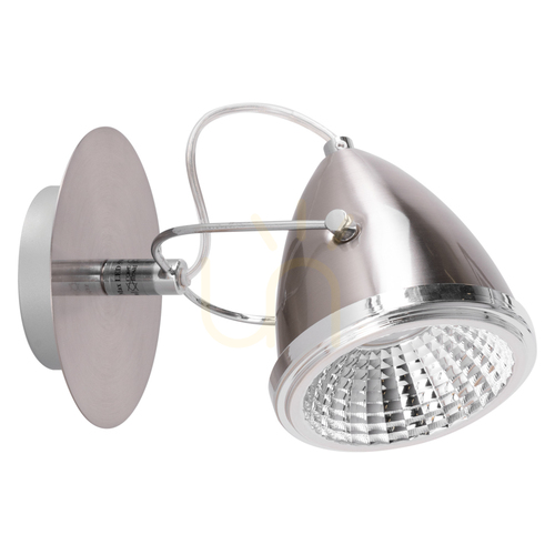 Verifica Aplică de perete Oliver, include 1 bec LED GU10 (Max.. 6 W), metal satinat/cromat, 21 cm