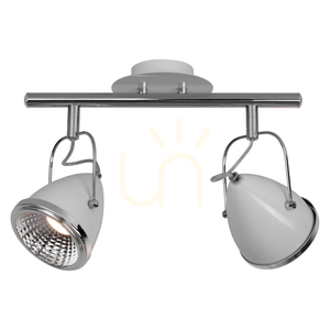Lampa de tavan Oliver, include 2 LED-uri GU10, maxim. 5,5 W, metal alb/cromat, 35 cm small 1