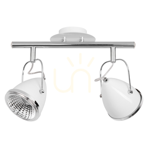Lampa de tavan Oliver, include 2 LED-uri GU10, maxim. 5,5 W, metal alb/cromat, 35 cm small 0