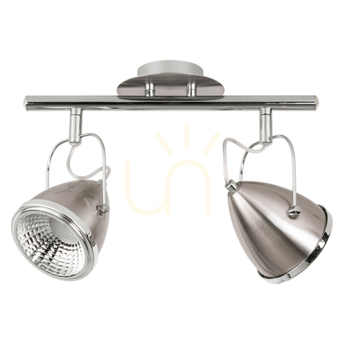 Verifica Lampa de tavan Oliver, include 2 LED-uri GU10 (max.. 6 W), metal satinat/cromat, 35 cm
