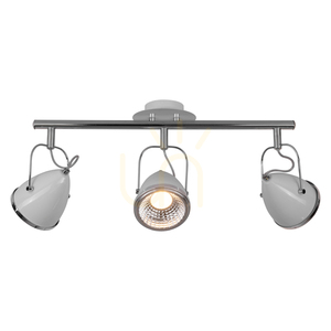 Lampa de tavan Oliver, include 3 becuri LED GU10, Max. 6 W, metal alb/cromat, 53 cm small 1