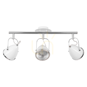 Lampa de tavan Oliver, include 3 becuri LED GU10, Max. 6 W, metal alb/cromat, 53 cm small 0