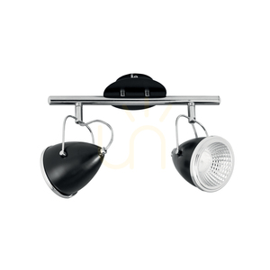 Lampa de tavan Oliver Incl. 2x LED GU10, maxim. 6 W, metal negru/cromat, 35 cm small 1