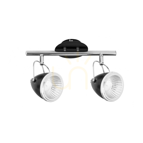 Verifica Lampa de tavan Oliver Incl. 2x LED GU10, maxim. 6 W, metal negru/cromat, 35 cm
