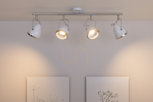 Lampa de tavan Oliver, include 4 LED-uri GU10, maxim. 6 W, metal alb/cromat, 76 cm small 3