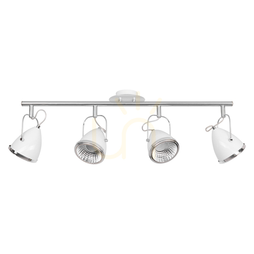 Verifica Lampa de tavan Oliver, include 4 LED-uri GU10, maxim. 6 W, metal alb/cromat, 76 cm