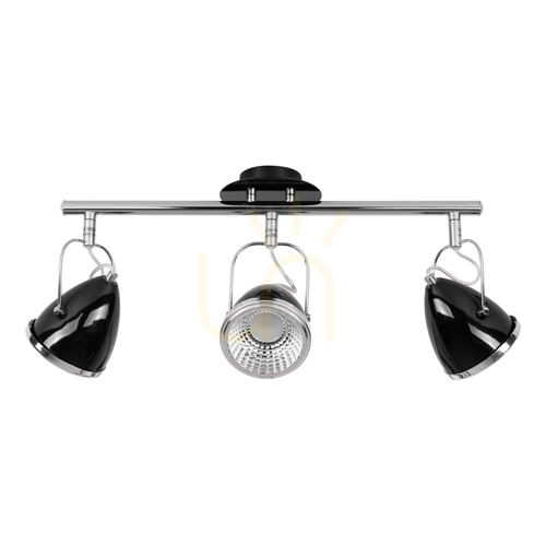 Verifica Lampa de tavan Oliver, include 3 becuri LED GU10, Max. 6 W, metal negru/cromat, 53 cm