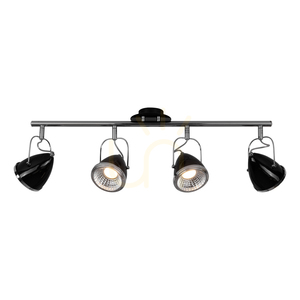 Lampa de tavan Oliver Incl. 4xGU10 LED, maxim. 6 W, metal negru/cromat, 76 cm small 1