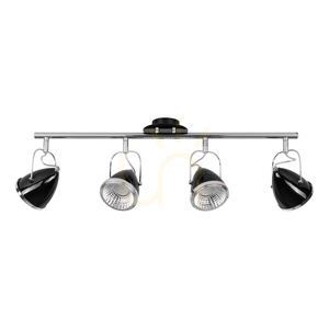 Lampa de tavan Oliver Incl. 4xGU10 LED, maxim. 6 W, metal negru/cromat, 76 cm small 0