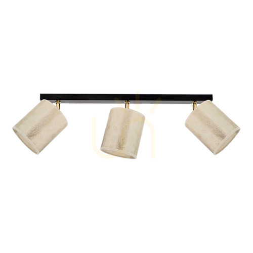 Verifica Lampa de tavan Ora, 3xE27, Max. 25 W, metal negru-auriu/abat-aj auriu, 52 cm