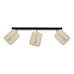 Lampa de tavan Ora, 3xE27, Max. 25 W, metal negru-auriu/abat-aj auriu, 52 cm small 0
