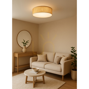 Lampa de tavan Ora, 4xE27, Max. 25 W, metal alb/abat-jour auriu, Ø 58 cm small 2