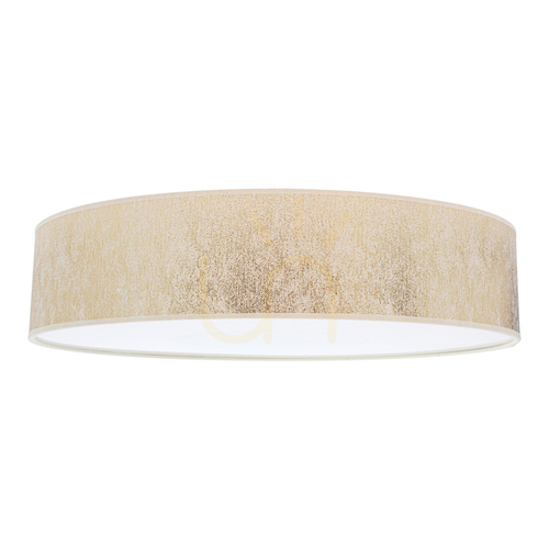 Verifica Lampa de tavan Ora, 4xE27, Max. 25 W, metal alb/abat-jour auriu, Ø 58 cm