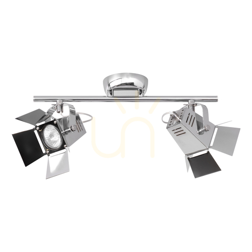 Verifica Lampă de tavan cu efect de fotografie, include 2 LED-uri GU10, maxim. 5 W, metal cromat, 40 cm