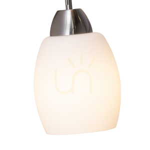 Aplică de perete Pisa 1xE27 Max. 60 W, metal satinat/abajur din sticlă albă, 21,5 cm small 1