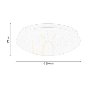Lampă de tavan AEG, 1xLED, 2700K, 20W, metal alb/plastic alb, Ø38 cm small 2