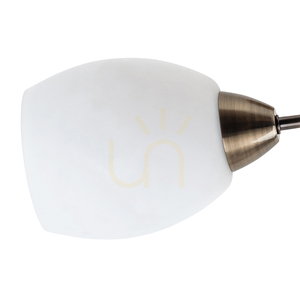 Lampa de tavan Pisa, 5xE27, Max. 60 W, patină metalică/abat-jour din sticlă albă, Ø 58 cm small 1