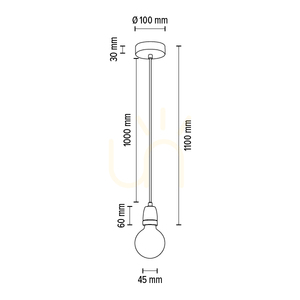 Lampa suspendată Porcia, 1xE27, Max. 60 W, metal alb/cablu împletit antracit/ceramică albă, Ø 10 cm small 4