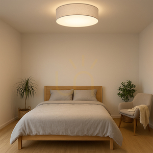 Lampa de tavan Prata, 4xE27, Max. 25 W, metal alb/abat-jour argintiu, Ø 48 cm small 2