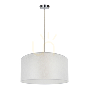 Lampa suspendată Prata, 1xE27, Max. 60 W, metal cromat / cablu din PVC transparent / abajur argintiu, Ø 50 cm small 0