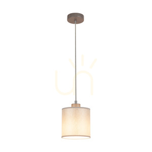 Lampa suspendată Prata, 1xE27, Max. 25 W, metal gri / cablu din PVC transparent / abajur argintiu, Ø 15 cm small 1