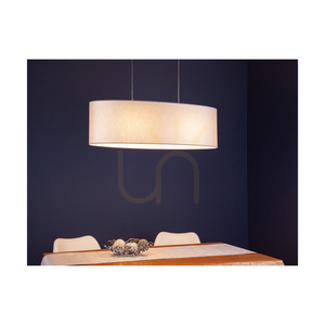 Lampa suspendată Prata, 2xE27, Max. 40 W, metal gri/cablu din PVC transparent/abat-jour argintiu, 80 cm small 2