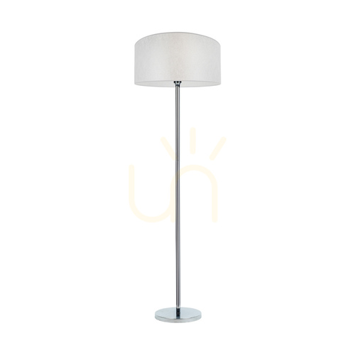 Verifica Lampa de podea Prata, 1xE27, Max. 60 W, metal cromat / cablu din PVC transparent / abajur argintiu, Ø 50 cm