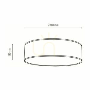 Lampa de tavan Punto, 4xE27, Max. 25 W, abajur din metal alb/cu model multicolor, Ø 48 cm small 2