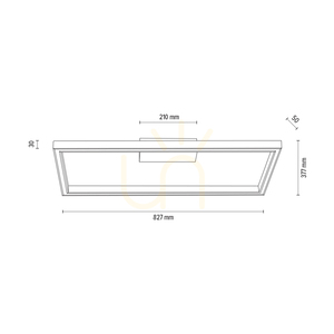 Lampă de tavan Ramme, 1xLED, 3000K, 34W, stejar uleiat, 83 cm small 6